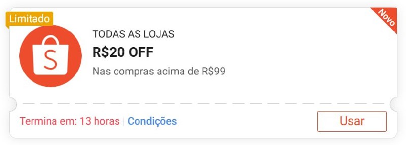 🚨 NOVO CUPOM SHOPEE 🚨