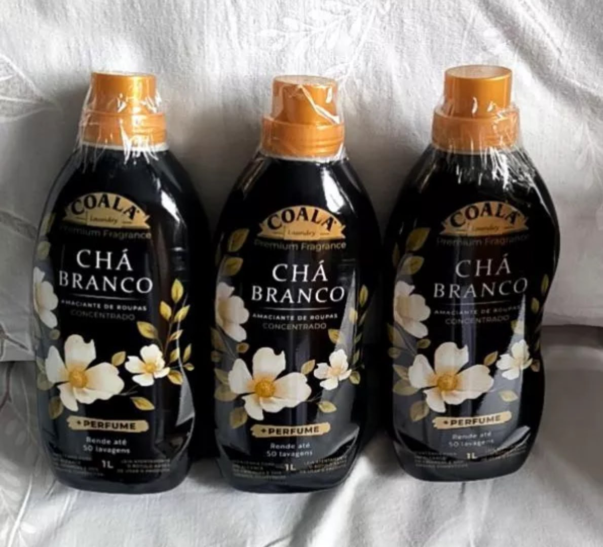 🐨 Kit Coala Laundry 3 Amaciantes - Chá Branco 1L