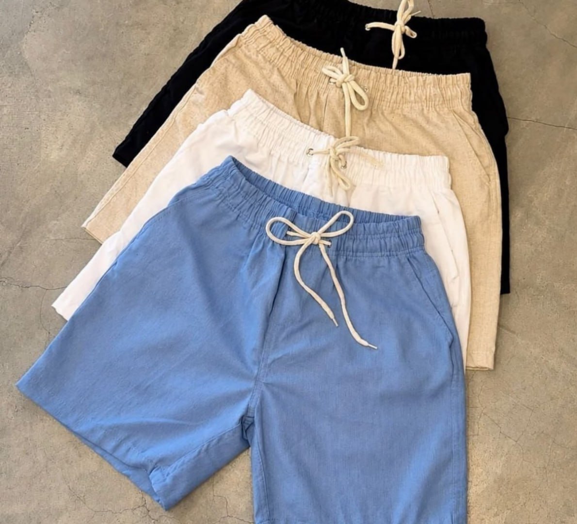 🩳 Kit 3 Shorts Linho (várias cores)