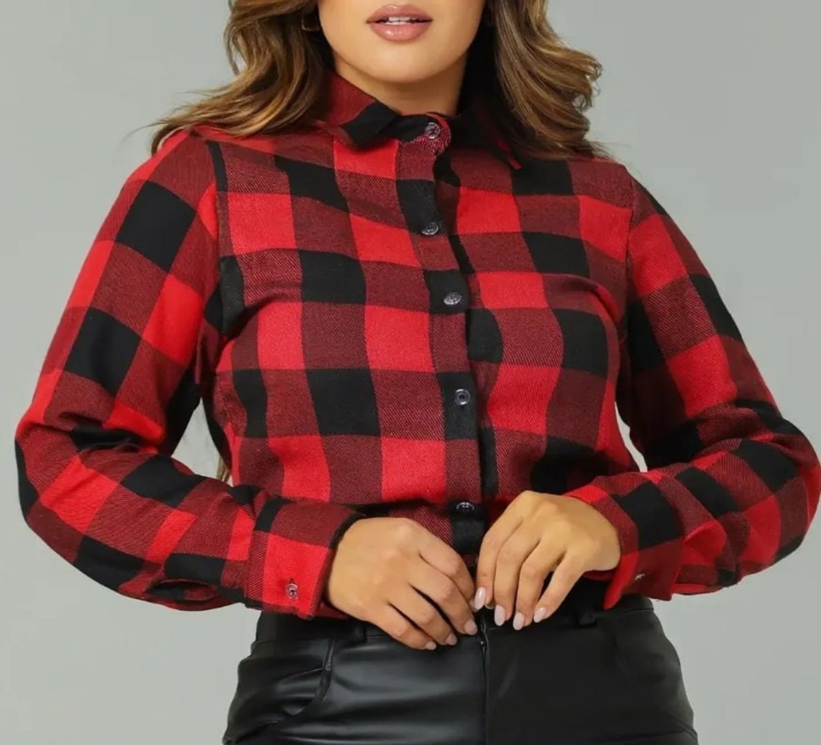✅ Camisa Feminina Xadrez Flanelada