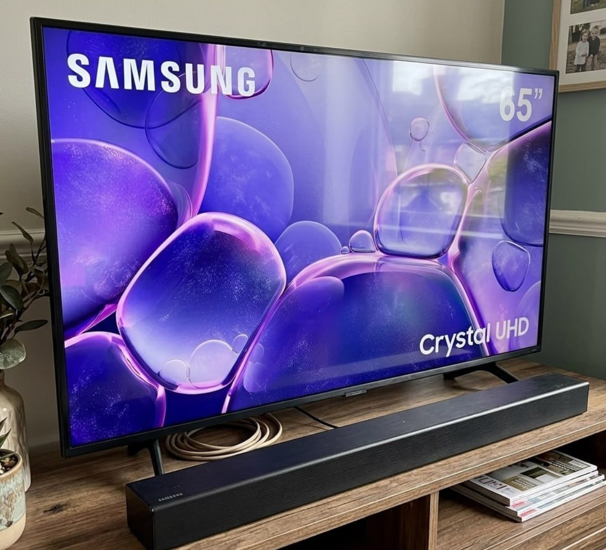 📺 Smart TV Samsung 65" 4K Crystal UHD + Soundbar Samsung HW-B400F