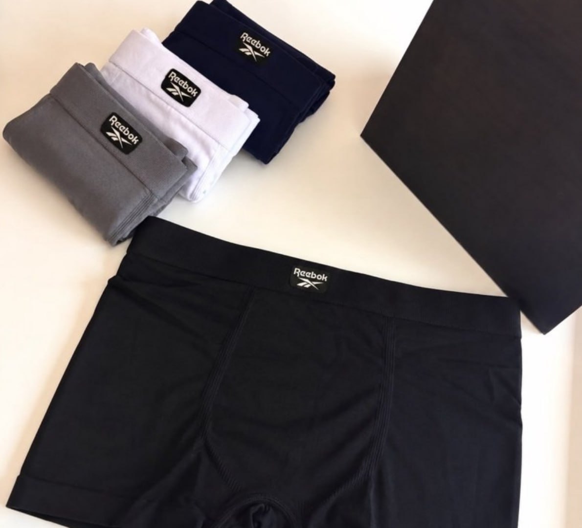 🩲 Kit 4 Cuecas Boxer Reebok Algodão Sem Costura