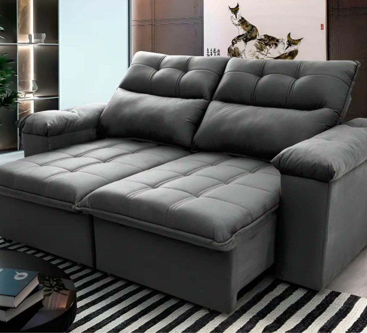 🛋 Sofá Retrátil Reclinável King House Verona 2,00m