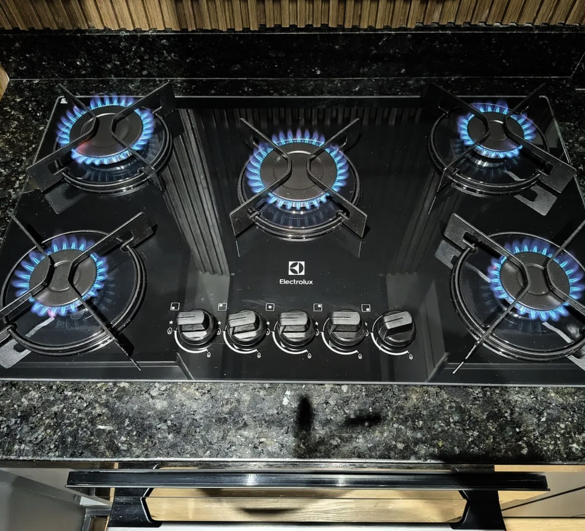 ✅ Cooktop 5 Bocas a Gás Electrolux Mesa de Vidro Efficient