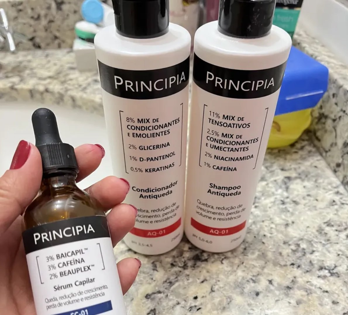 🧴 Principia Kit Antiqueda Trio Shampoo + Condicionar + Sérum Capilar