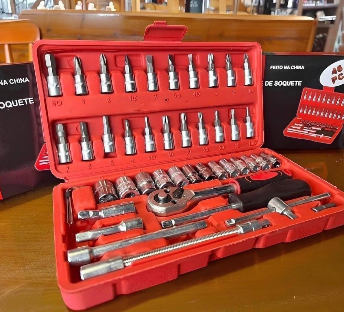 🔧 Kit Chaves Ferramentas Jogo 46 Peças