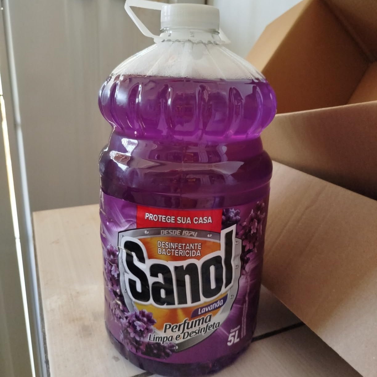 ✅ Sanol Desinfetante Líquido Para Uso Geral Lavanda 5L