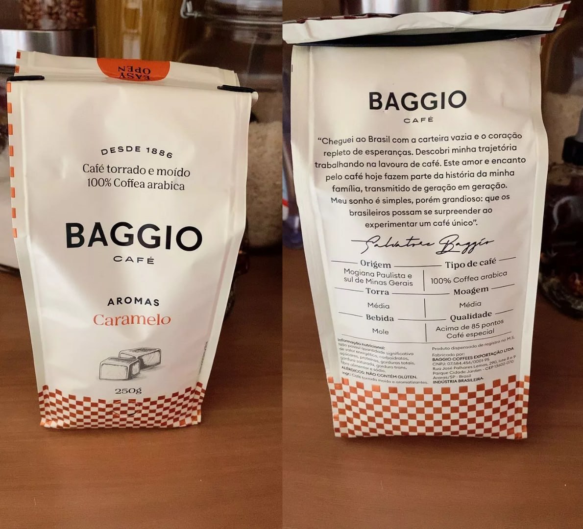 ☕️ Baggio Café - Café Torrado e Moído Aromas Caramelo 250g