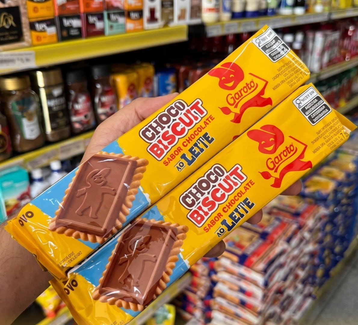 🍪 Biscoito com Chocolate Chocobiscuit GAROTO ao Leite 78g