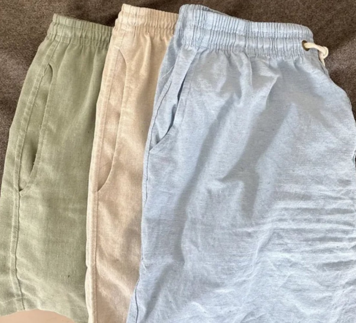 🩳 Kit 3 Shorts Linho (várias cores)
