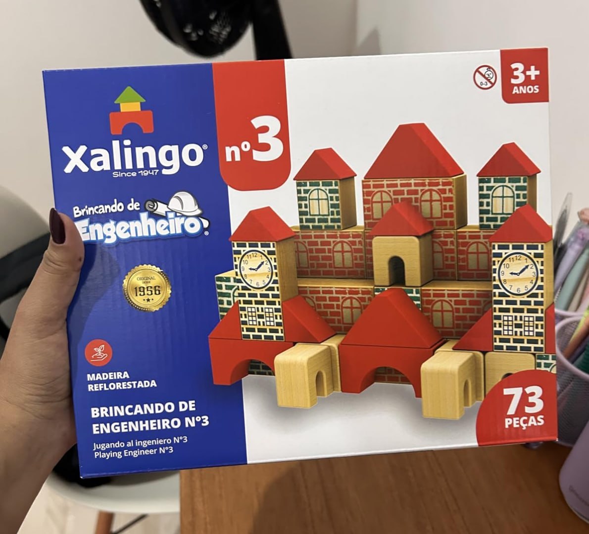 ✅ Brincando de Engenheiro 73 Peças Xalingo