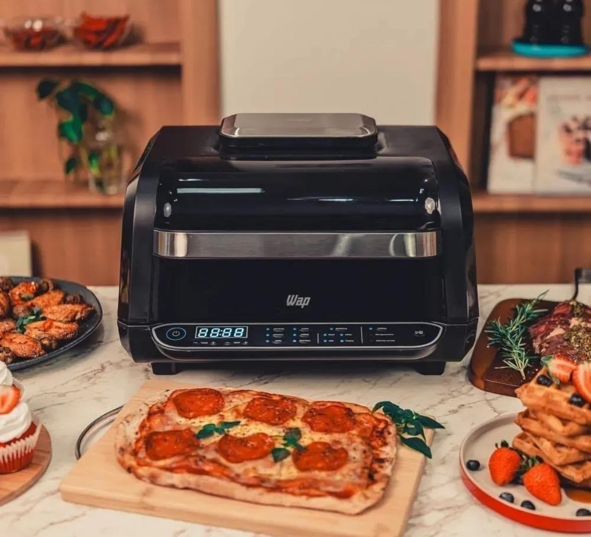 ✅ Fritadeira Elétrica Air Fryer 8 Em 1 Wap Barbecue 110v
