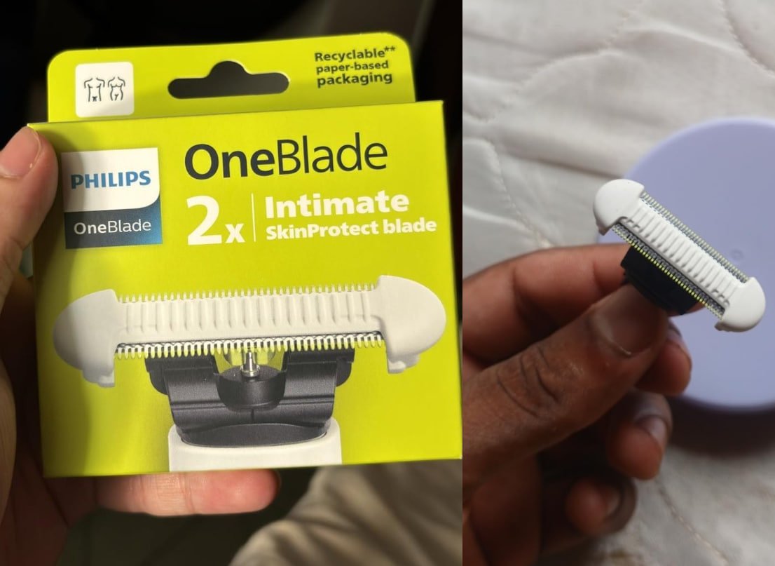 🪒 Lâminas de Reposição Philips OneBlade Intimate SkinProtect - 2 unidades