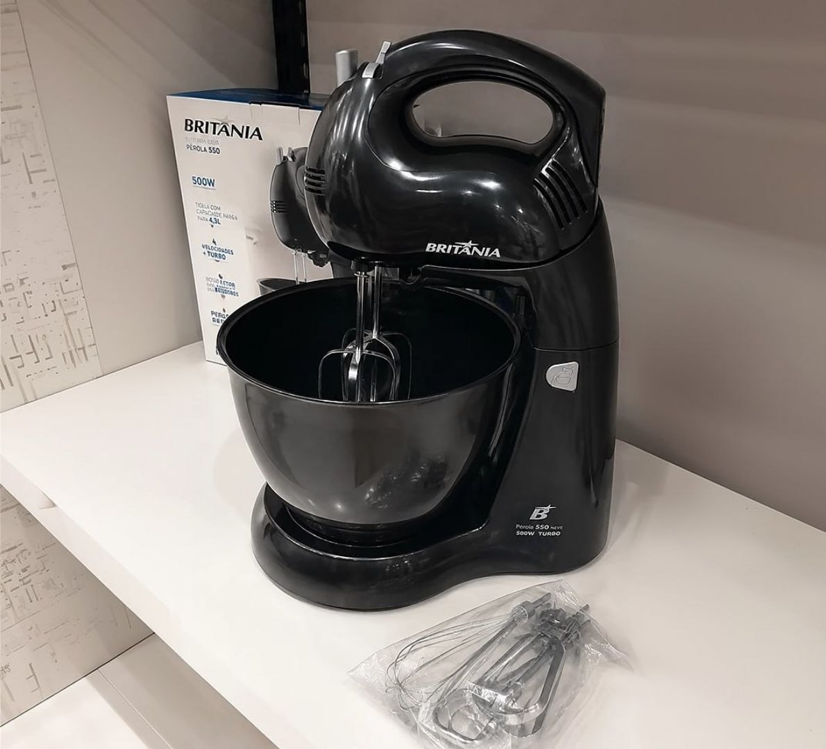 ✅ Batedeira Britânia Perola 550 Neve 4,3L 500W 220V