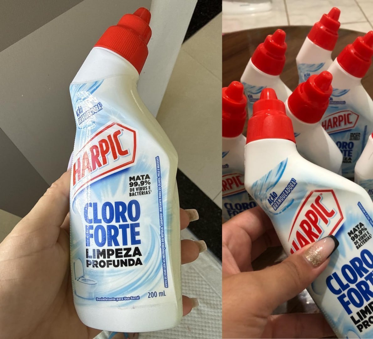 🫧 Harpic Cloro Forte, Desinfetante e Desodorizador Sanitário, 200ml