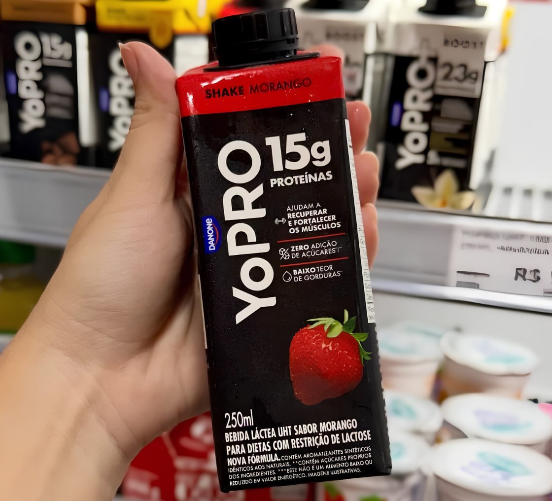 💪 Pack YoPRO Bebida Láctea UHT Morango 15g Proteínas 250ml - 24 Unidades