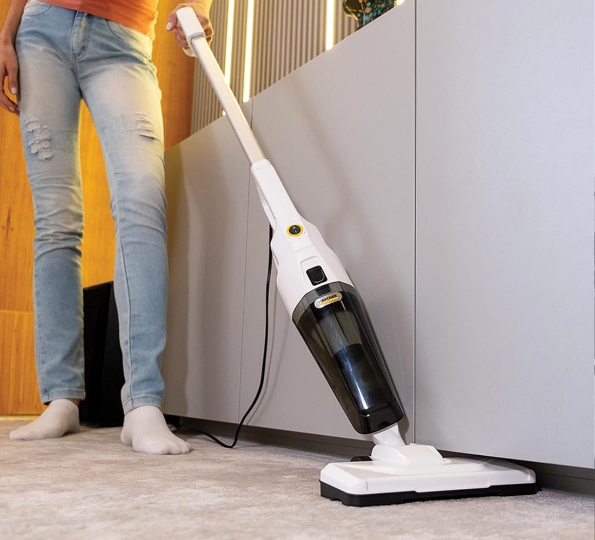✅ Kärcher Aspirador de Pó Vertical 2 Em 1 VCL Stick C/ Filtro HEPA 1000w 220v