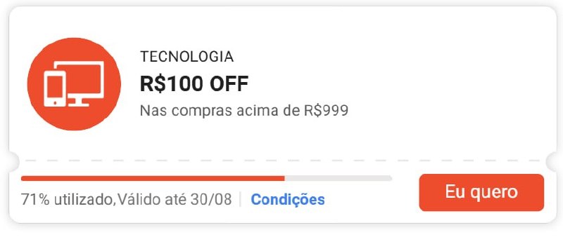🚨 CUPOM SHOPEE TECNOLOGIA INDO DE ARRASTA 🚨