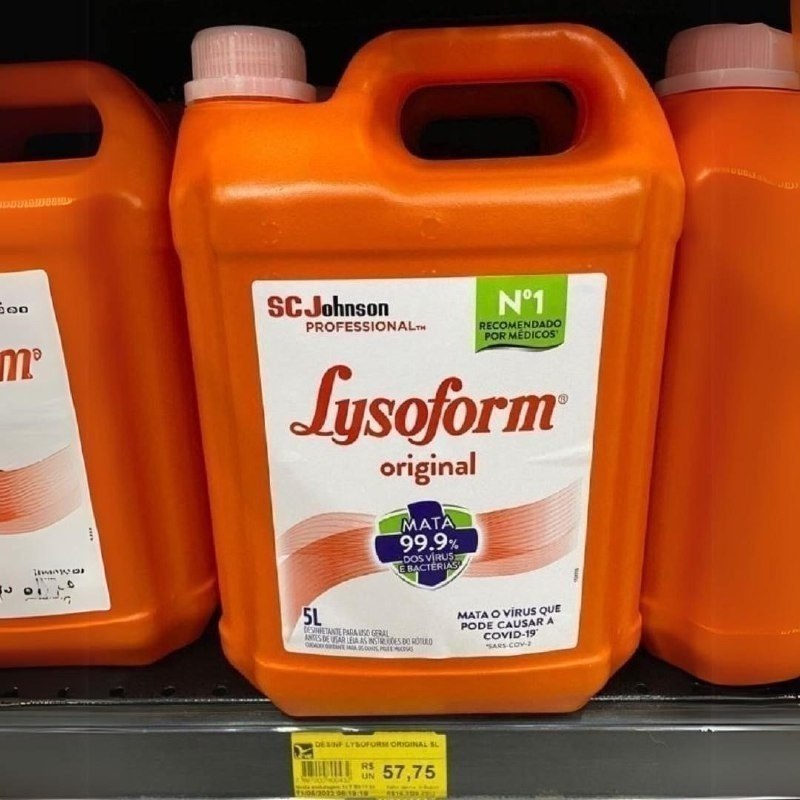 🫧 Lysoform Suave Odor, Desinfetante Líquido, Limpeza Casa, 5L