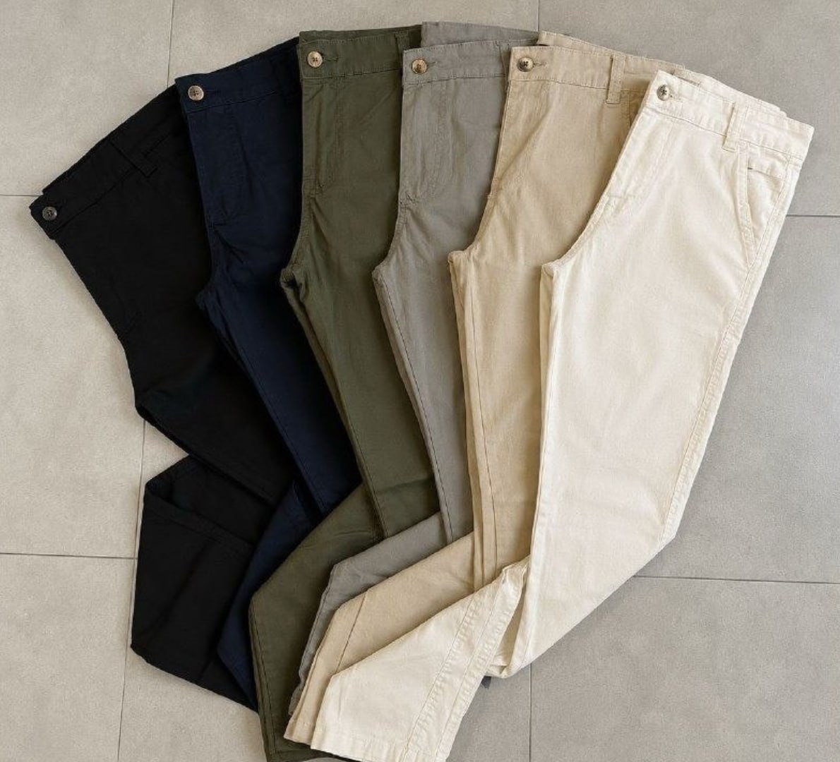 👖 Kit 3 Calças Sarja Slim Alfaitaria