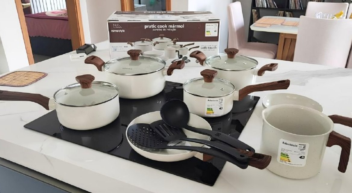🍳 Jogo de Panelas Com 10 Peças Mimo Style Pratic Cook Mármol