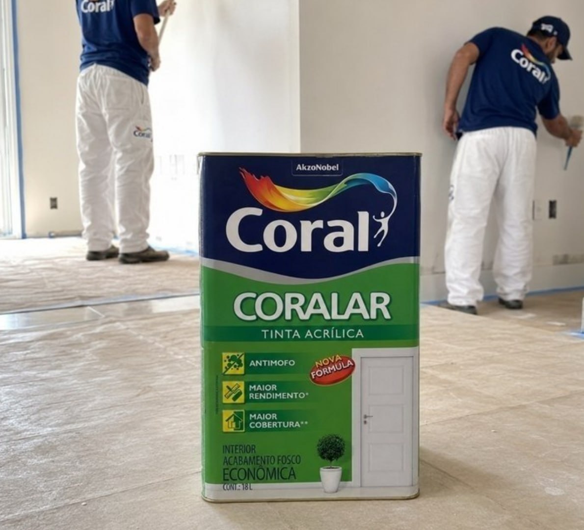 🎨 Látex Acrílica Tinta Coral Anti Mofo 18L Coralar Branco Fosco