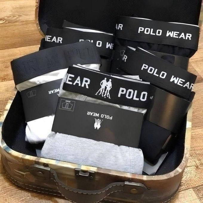 🩲Kit 6 Cuecas Boxer Algodão Polo Wear