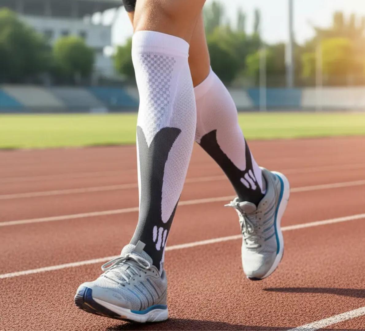🧦 Meia De Compressão Elástica Anti Varizes Corrida (Em cores)