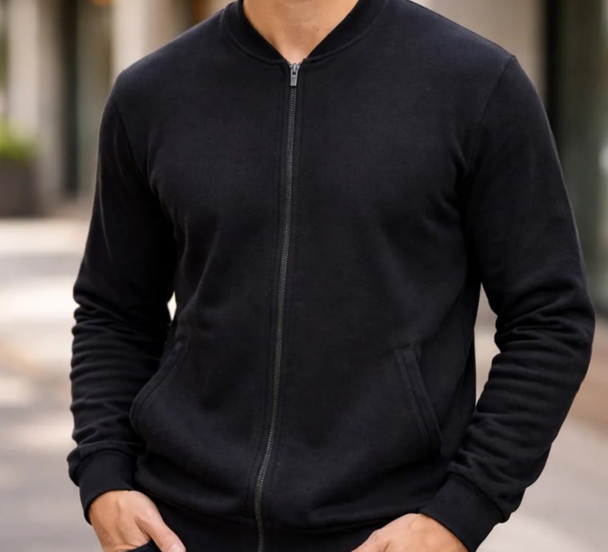 🧥 Blusa Moletom Bomber com Ziper