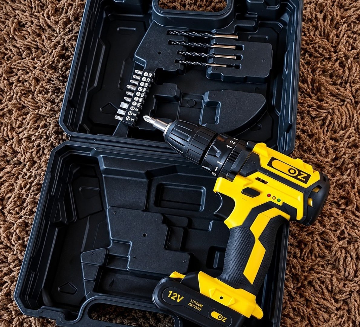 ✅ Parafusadeira Furadeira Profissional A Bateria 12v 10mm 3/8 C/ Maleta