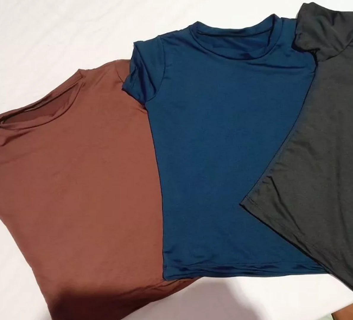 👕 ‍‍ KIT 03  Baby Tee Slim Fit Manga Curta