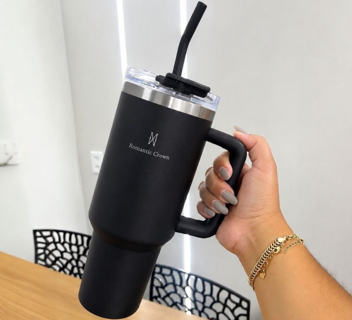 ✅ Copo Térmico Gigante 1,2l Inox Com Tampa