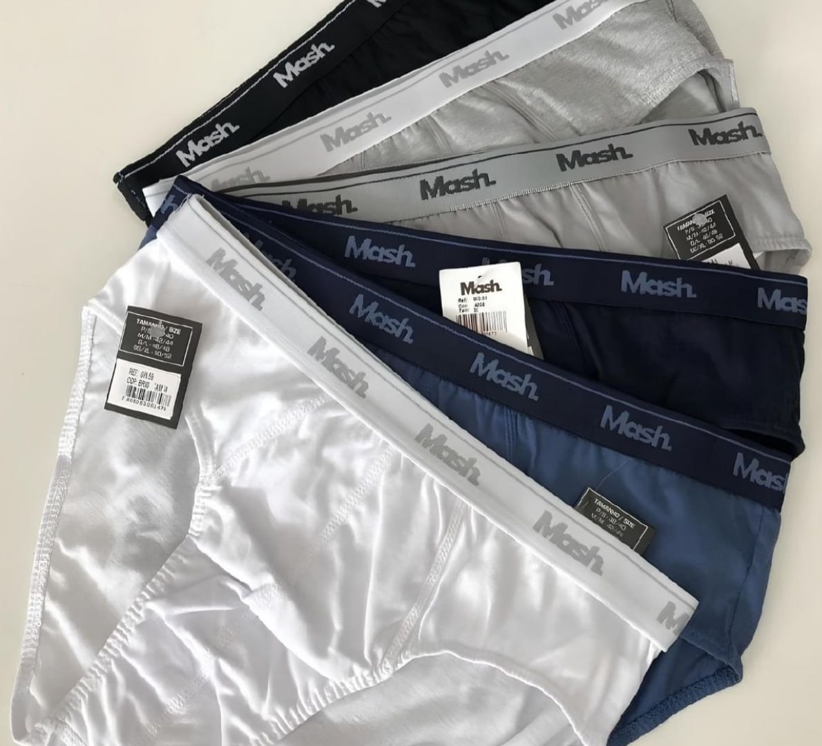 🩲 Kit 10 Cuecas Mash Masculino Slip Algodão