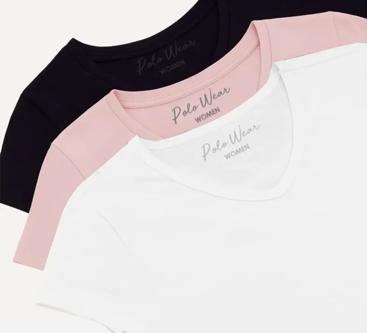 👕 Kit 3 Camisetas Gola V Polo Wear