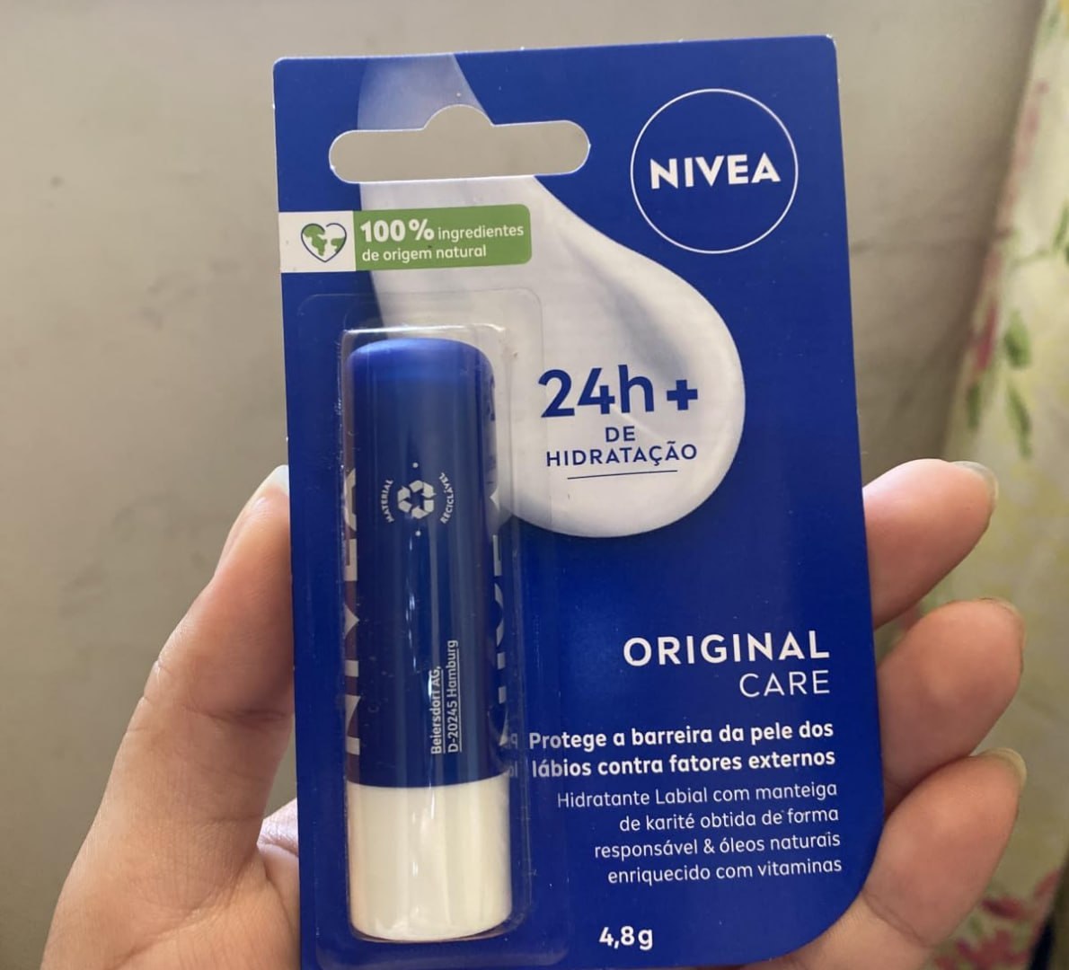 💄 Hidratante Labial NIVEA Original Care Manteiga de Karité