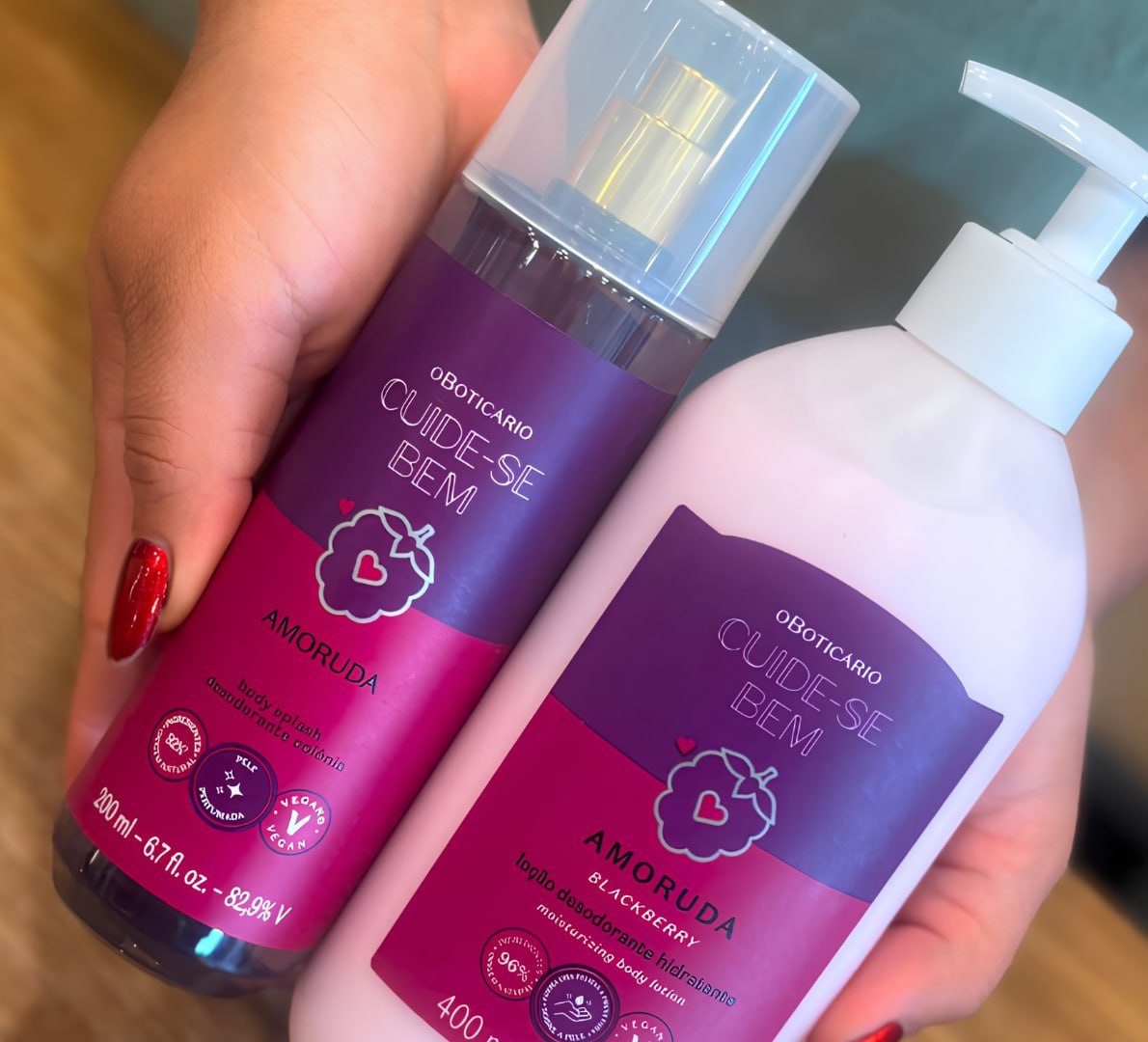🧴 Combo Cuide-se Bem Amoruda (Body Splash 200ml + Loção Corporal 400ml)