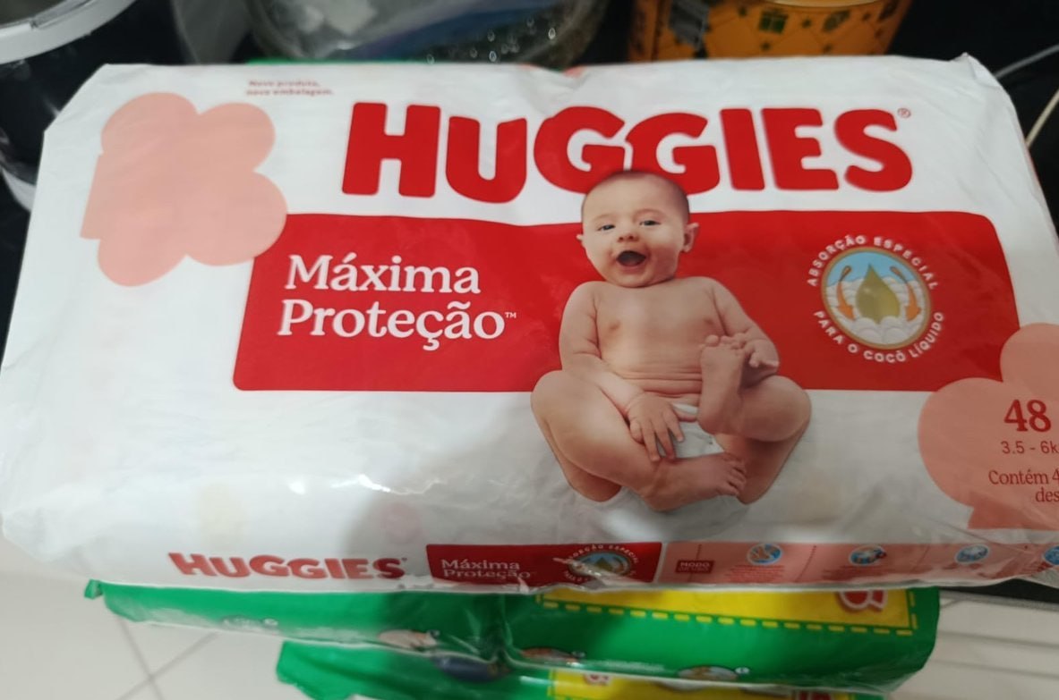 🚼 Fralda Descartável Huggies Máxima Proteção Tamanho P 48 unidades
