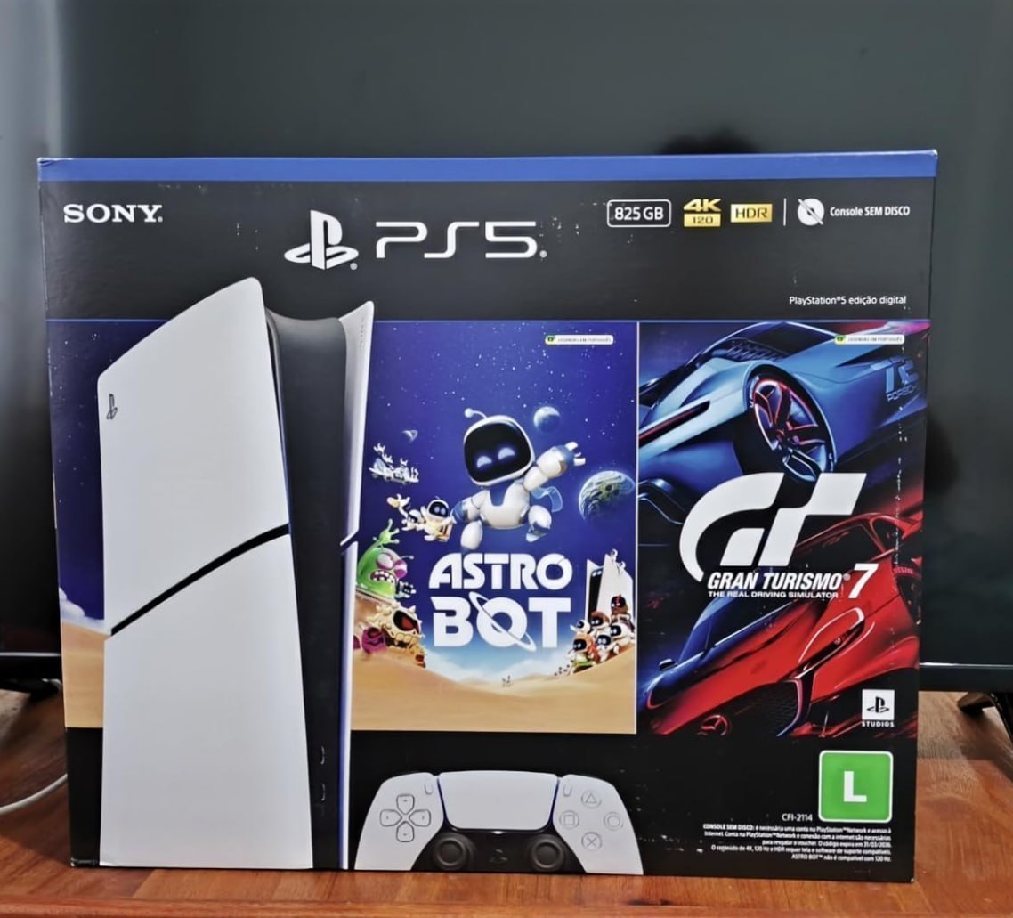 🎮 PlayStation®5 Slim Digital 825GB – Pacote ASTRO BOT e Gran Turismo 7