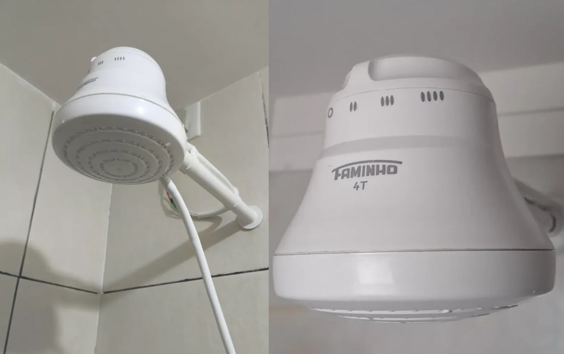 🚿 Chuveiro Elétrico Faminho 4T Branco 5400W Com Cano 33Cm - 127V