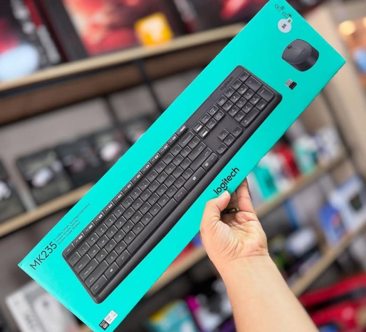 ⌨️ Combo Teclado e Mouse sem fio Logitech MK235
