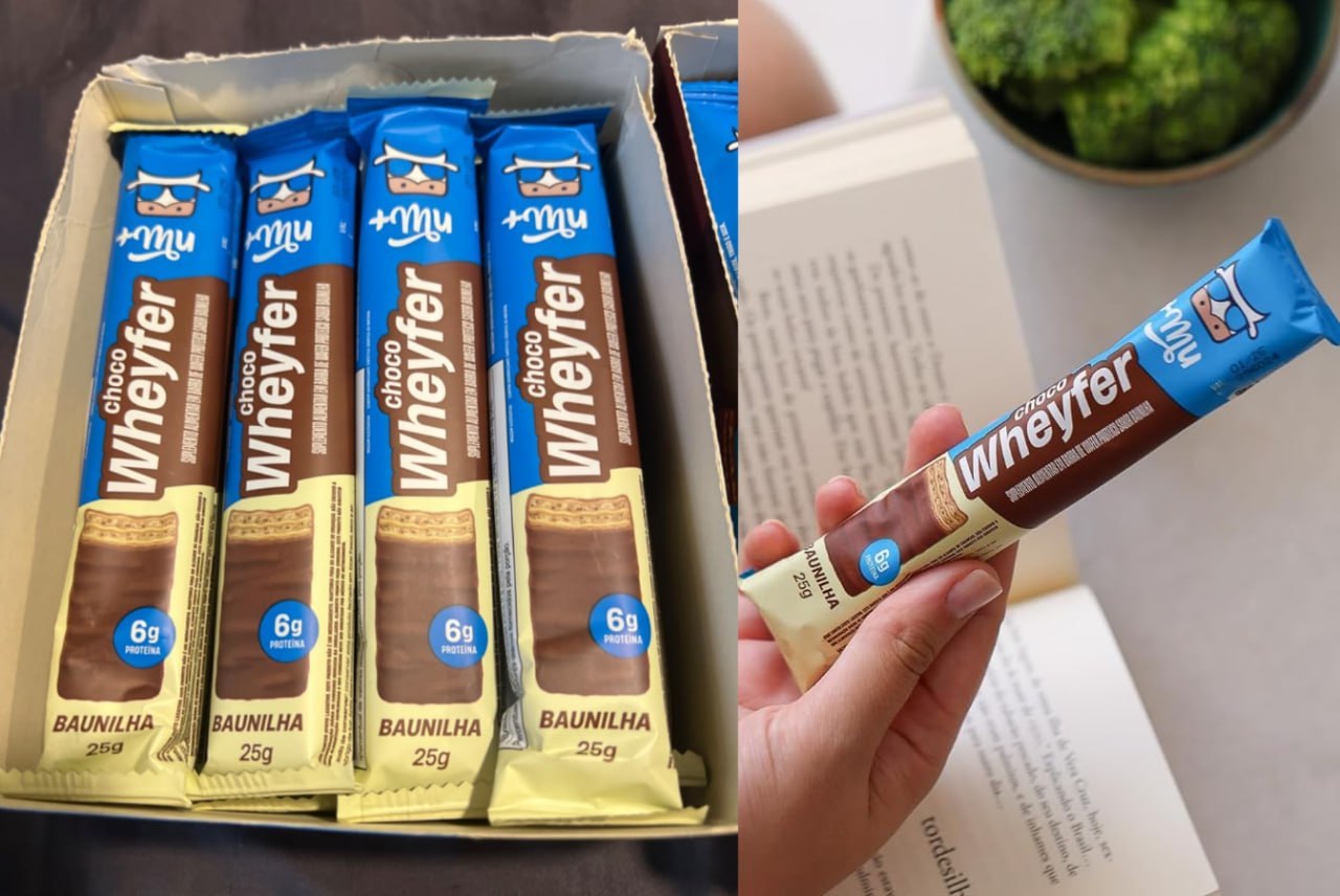 💪 +Mu Chocowheyfer Proteico Sabor Baunilha - 12 unidades