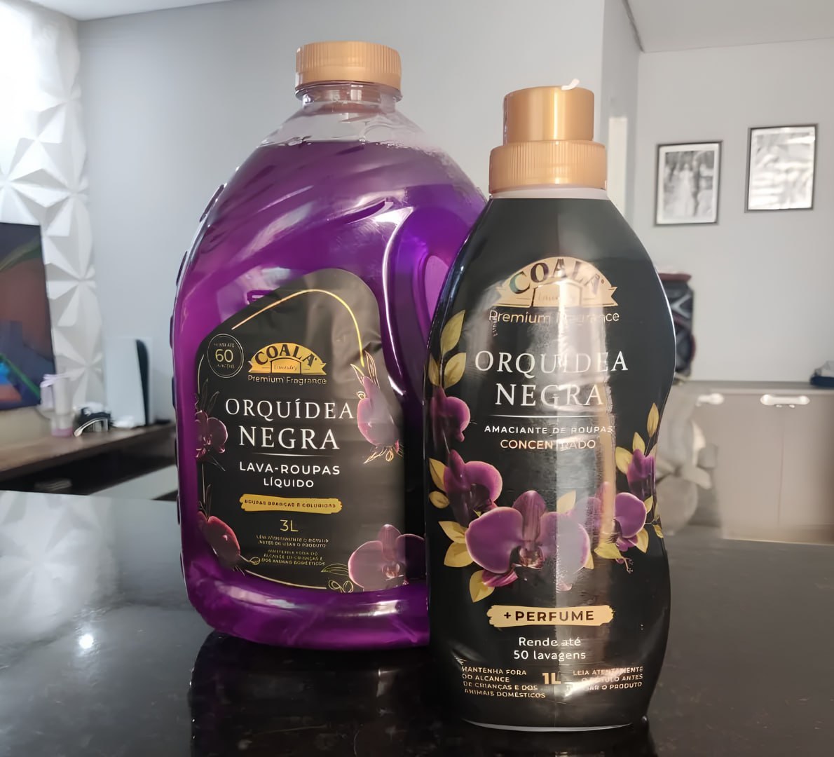 🐨 Kit Coala Laundry Orquídea Negra - (Lava Roupas 3L + Amaciante Concentrado 1L)