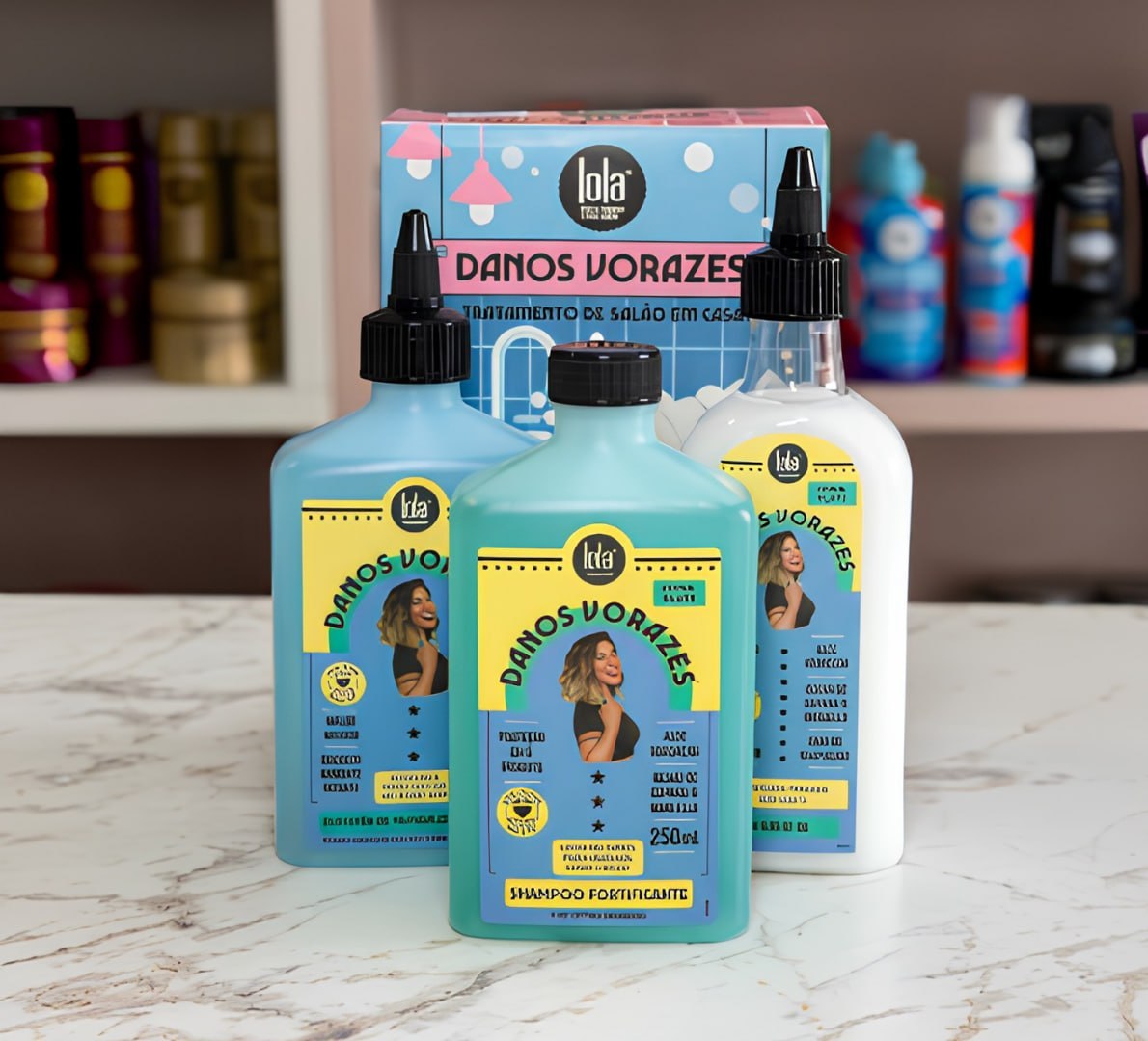 ✅ Kit Danos Vorazes (Shampoo + Condicionador + Leave in) - Lola From Rio