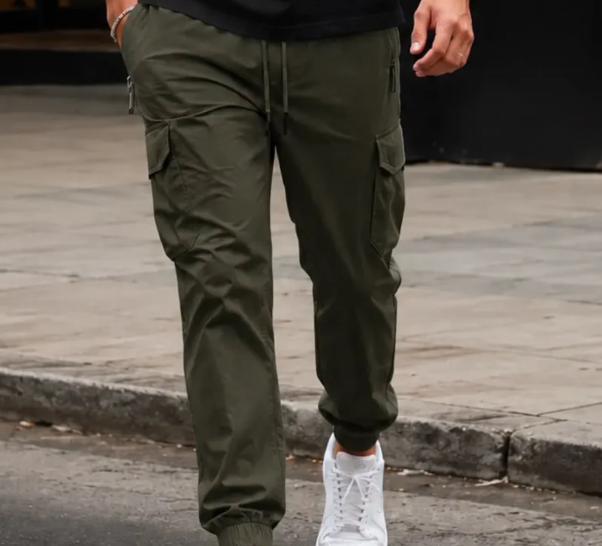 👖 Calça Jogger Cargo Poliamida Com Elastano (3 cores)