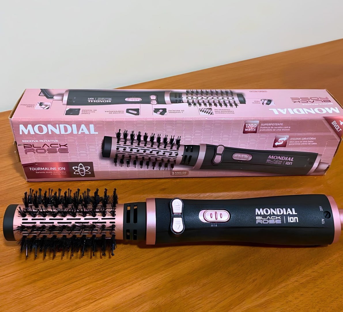 👩 Escova Rotativa Ceramica Tourmaline Mondial