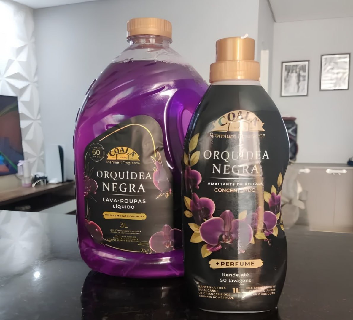 🐨 Kit Coala Laundry Orquídea Negra - (Lava Roupas 3L + Amaciante Concentrado 1L)