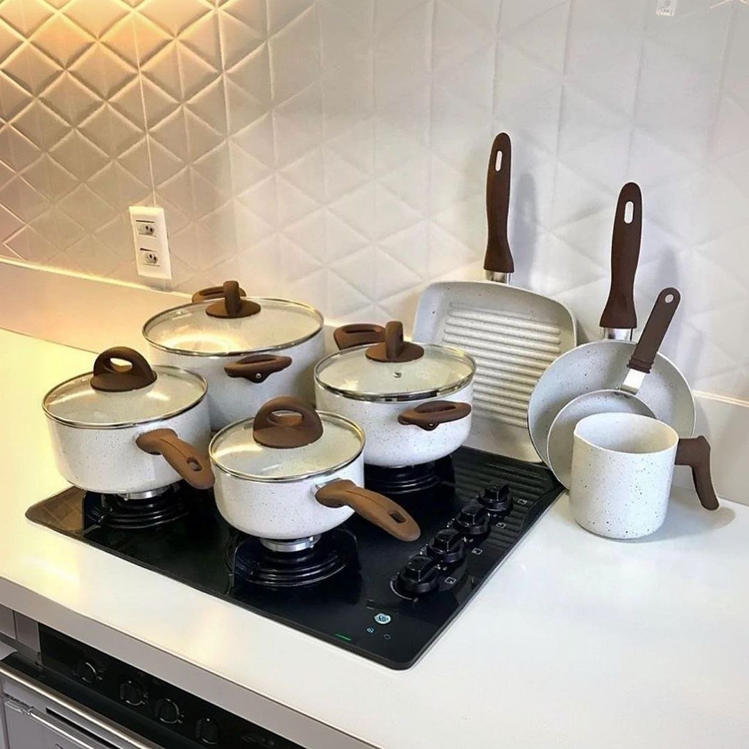 🍲 Conj de Panelas 8 Peças Ceramic Life Smart Plus - Brinox
