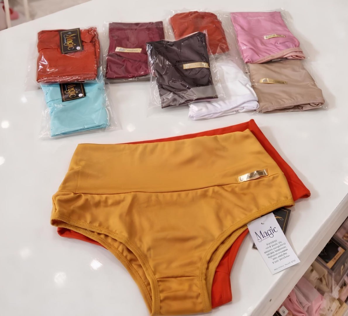 ✅ Kit 10 Calcinhas Cós Alto