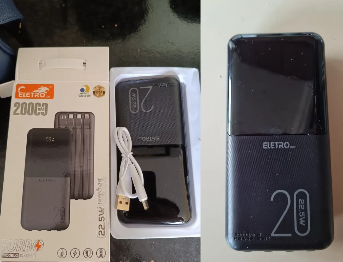 🔋 Power Bank 20000mAh Turbo 22,5W Carga Rápida 10V