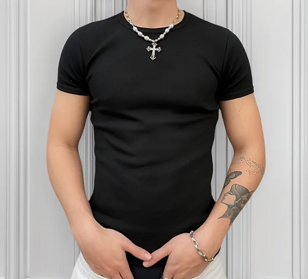 👕 Camiseta Americana Canelada Ribana Algodão (várias cores)